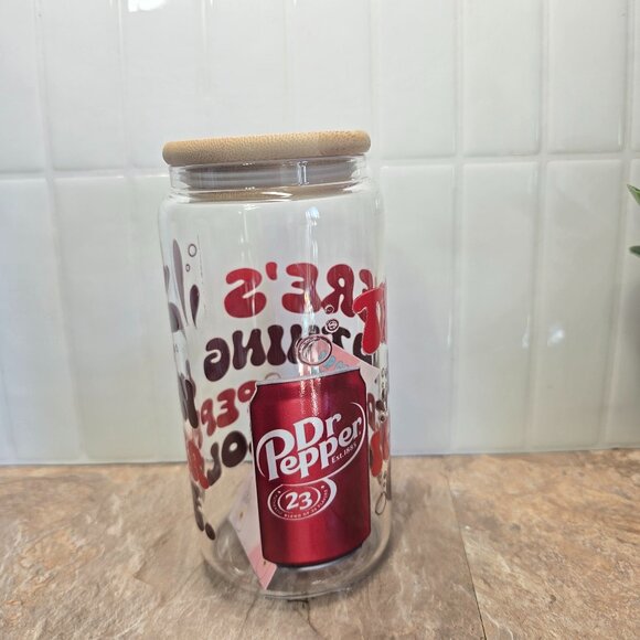 Other - Dr Pepper Tumbler Glass Cup 16oz